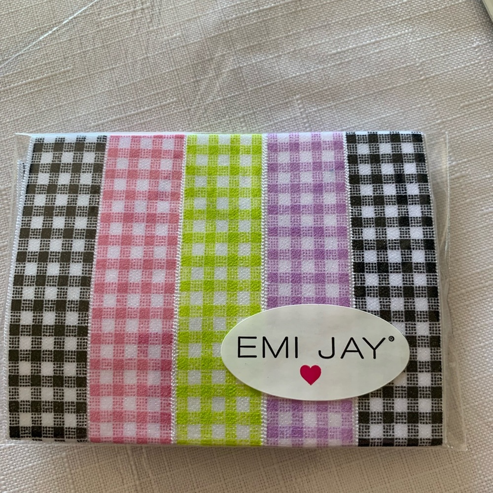 Emi Jay Gingham print hair ties.
